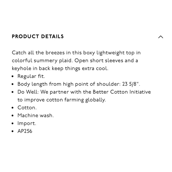 madewell // plaid shirred neck boxy top - Picture 5 of 10